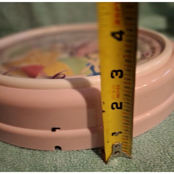 Disney Princess Neon Wall Clock Pink Glow Box 2005 Cinderella Snow White Belle.. - Picture 11 of 16